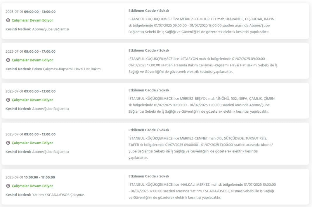 Bu geceden itibaren başlıyor: İstanbul'un 24 ilçesinde dev elektrik kesintisi 9
